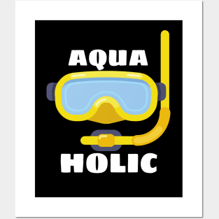 Aquaholic - Swimming Pun Posters and Art